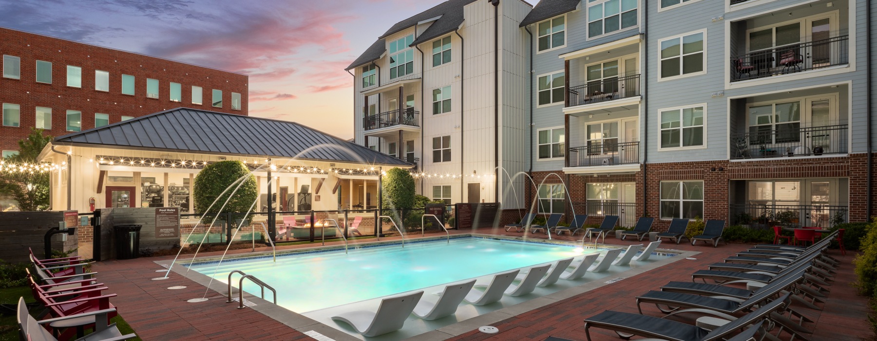 Broadstone Junction apartments swimming pool